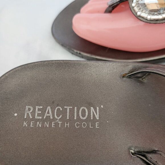 Kenneth Cole Reaction Size 8 Women's Blingy sandals thong rhinestones Shoes GUC - Picture 10 of 13